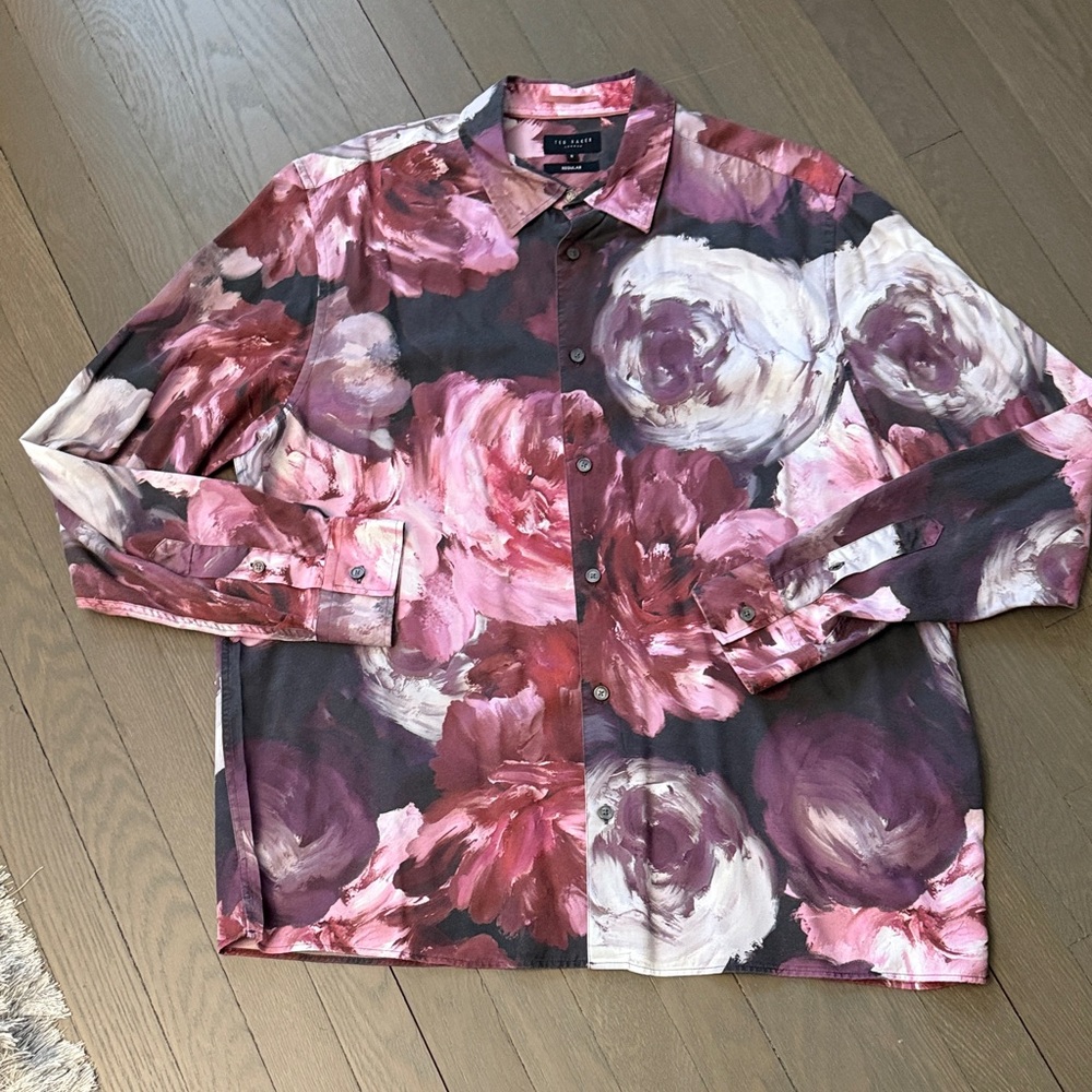 Ted Baker Pink Multi Floral Lightweight Shirt